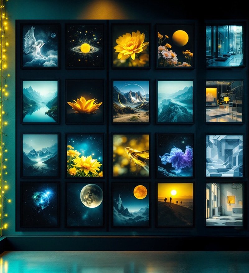 le bureau des IA créations visuelles PHOTO avec IA